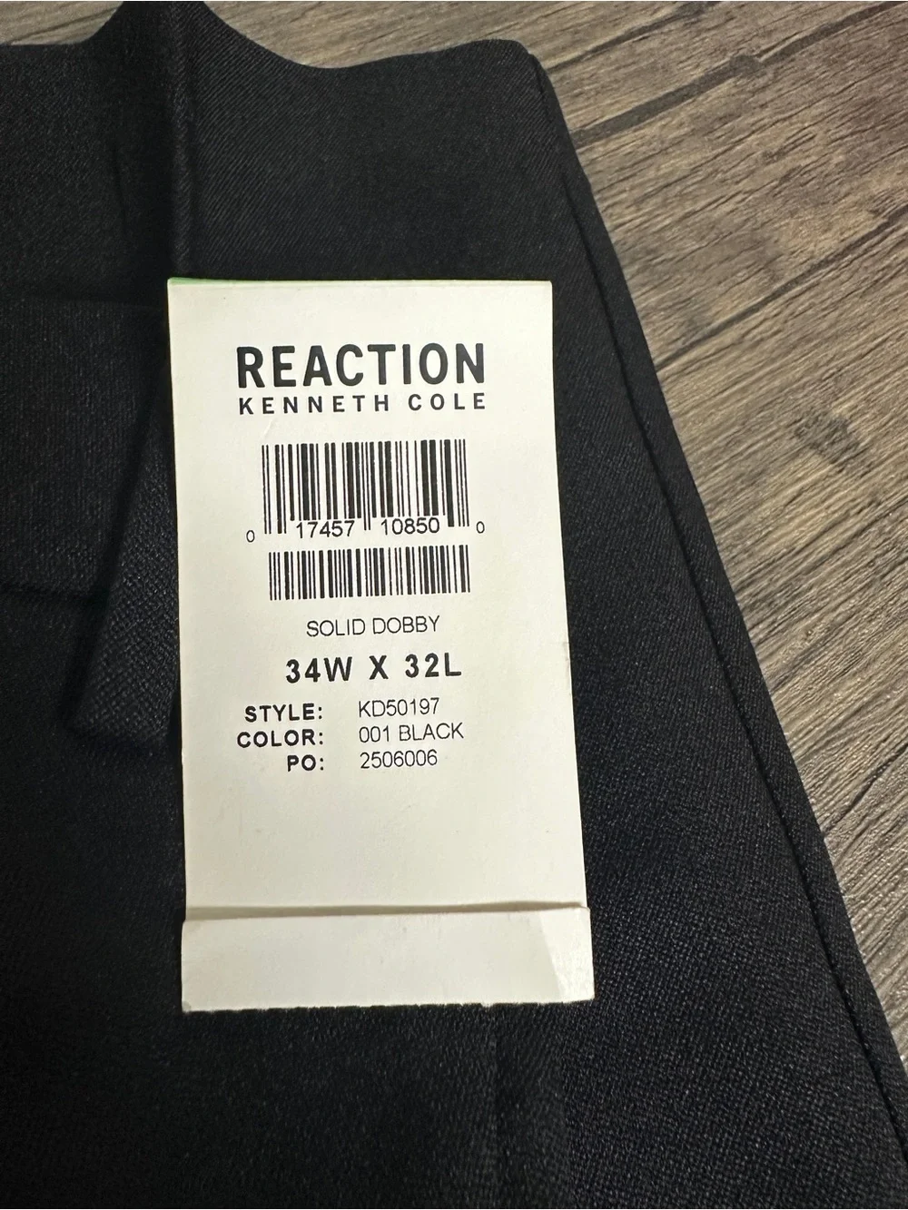 Kenneth Cole Black Men's Dress Pants